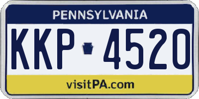 PA license plate KKP4520