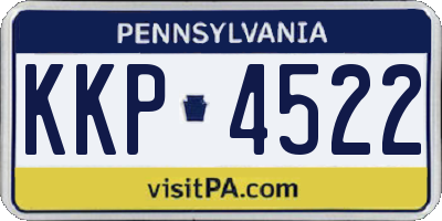 PA license plate KKP4522