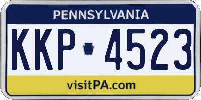 PA license plate KKP4523