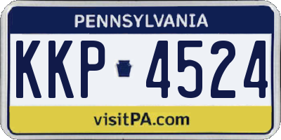 PA license plate KKP4524