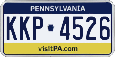 PA license plate KKP4526