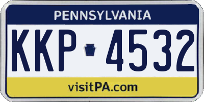 PA license plate KKP4532
