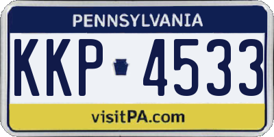 PA license plate KKP4533