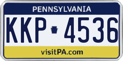 PA license plate KKP4536