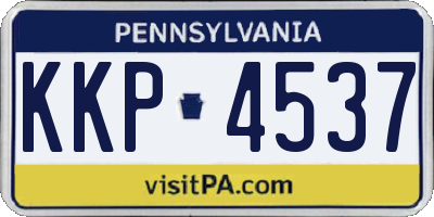 PA license plate KKP4537
