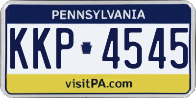 PA license plate KKP4545