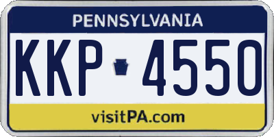 PA license plate KKP4550