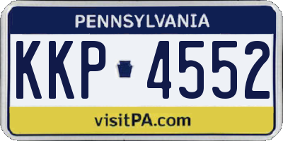 PA license plate KKP4552