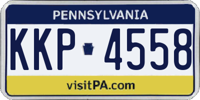 PA license plate KKP4558