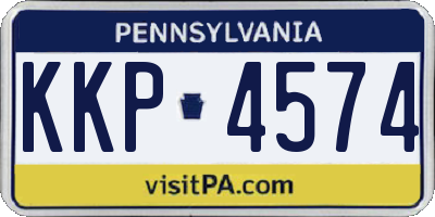 PA license plate KKP4574