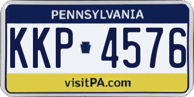 PA license plate KKP4576