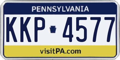 PA license plate KKP4577