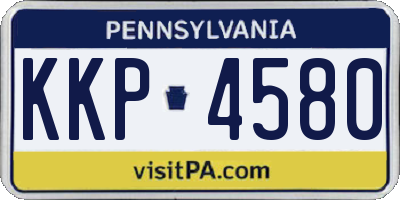 PA license plate KKP4580