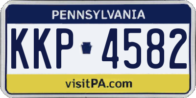 PA license plate KKP4582