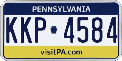 PA license plate KKP4584