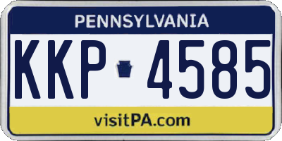 PA license plate KKP4585