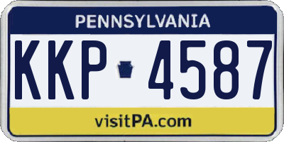 PA license plate KKP4587