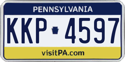 PA license plate KKP4597