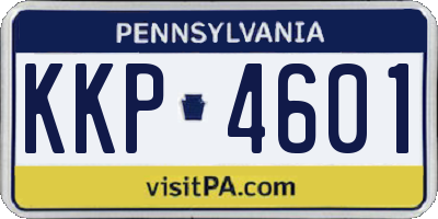 PA license plate KKP4601