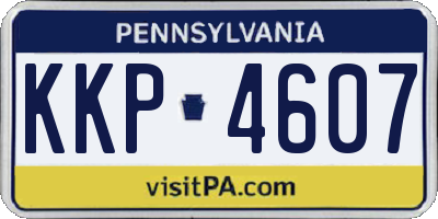 PA license plate KKP4607