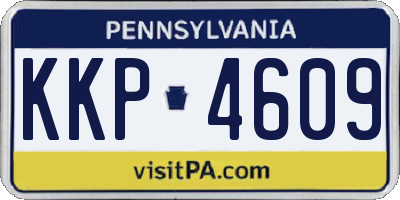PA license plate KKP4609