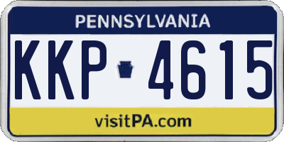 PA license plate KKP4615