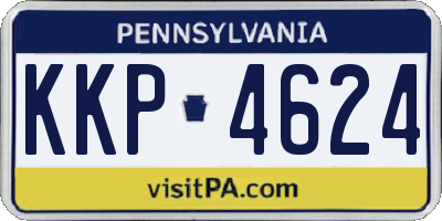 PA license plate KKP4624