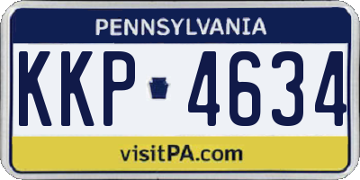 PA license plate KKP4634