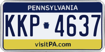 PA license plate KKP4637