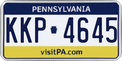 PA license plate KKP4645