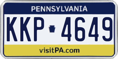PA license plate KKP4649