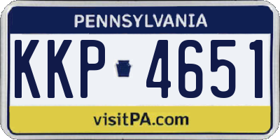 PA license plate KKP4651
