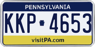 PA license plate KKP4653