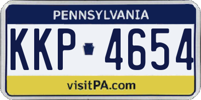 PA license plate KKP4654