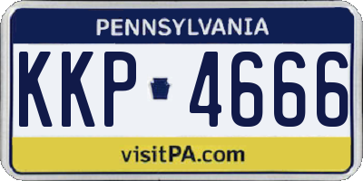 PA license plate KKP4666
