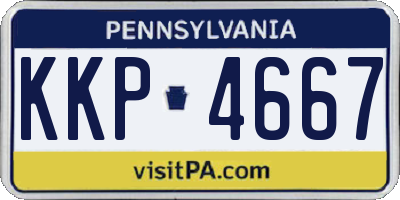 PA license plate KKP4667