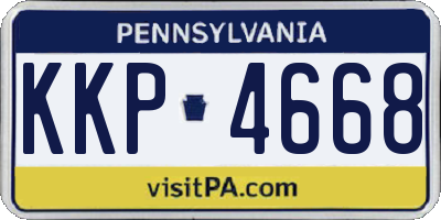 PA license plate KKP4668