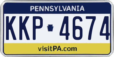 PA license plate KKP4674