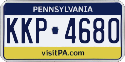 PA license plate KKP4680