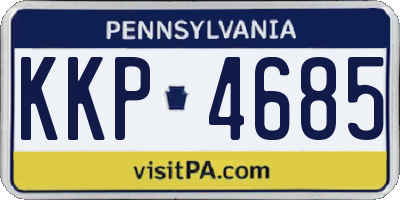 PA license plate KKP4685