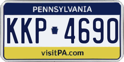 PA license plate KKP4690