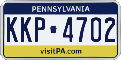 PA license plate KKP4702