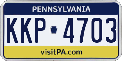 PA license plate KKP4703