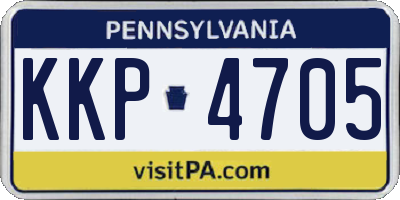 PA license plate KKP4705