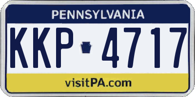 PA license plate KKP4717