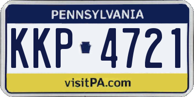 PA license plate KKP4721