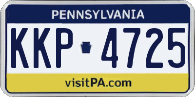 PA license plate KKP4725