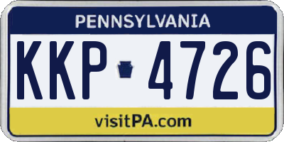 PA license plate KKP4726