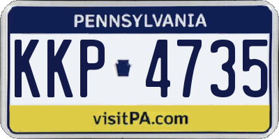 PA license plate KKP4735