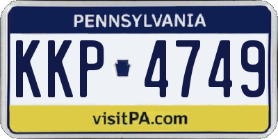 PA license plate KKP4749